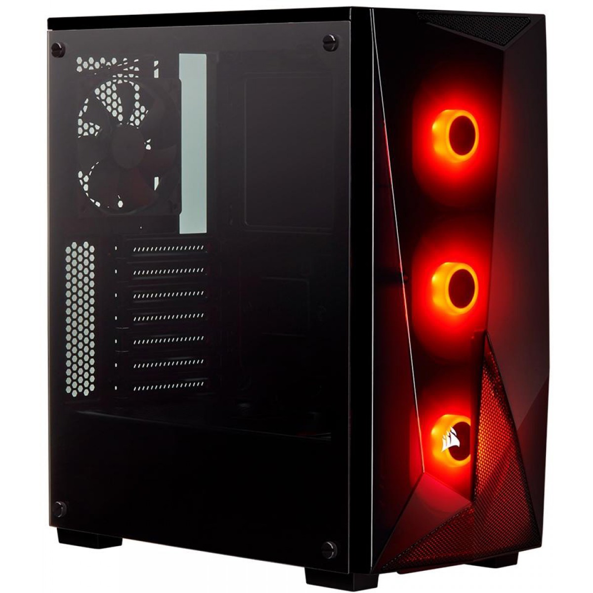 Gabinete Gamer Corsair, Carbide Spec Delta RGB, Mid Tower, Vidro Temperado, Black, Sem Fonte, Com 3 Fans, CC-9011166-WW