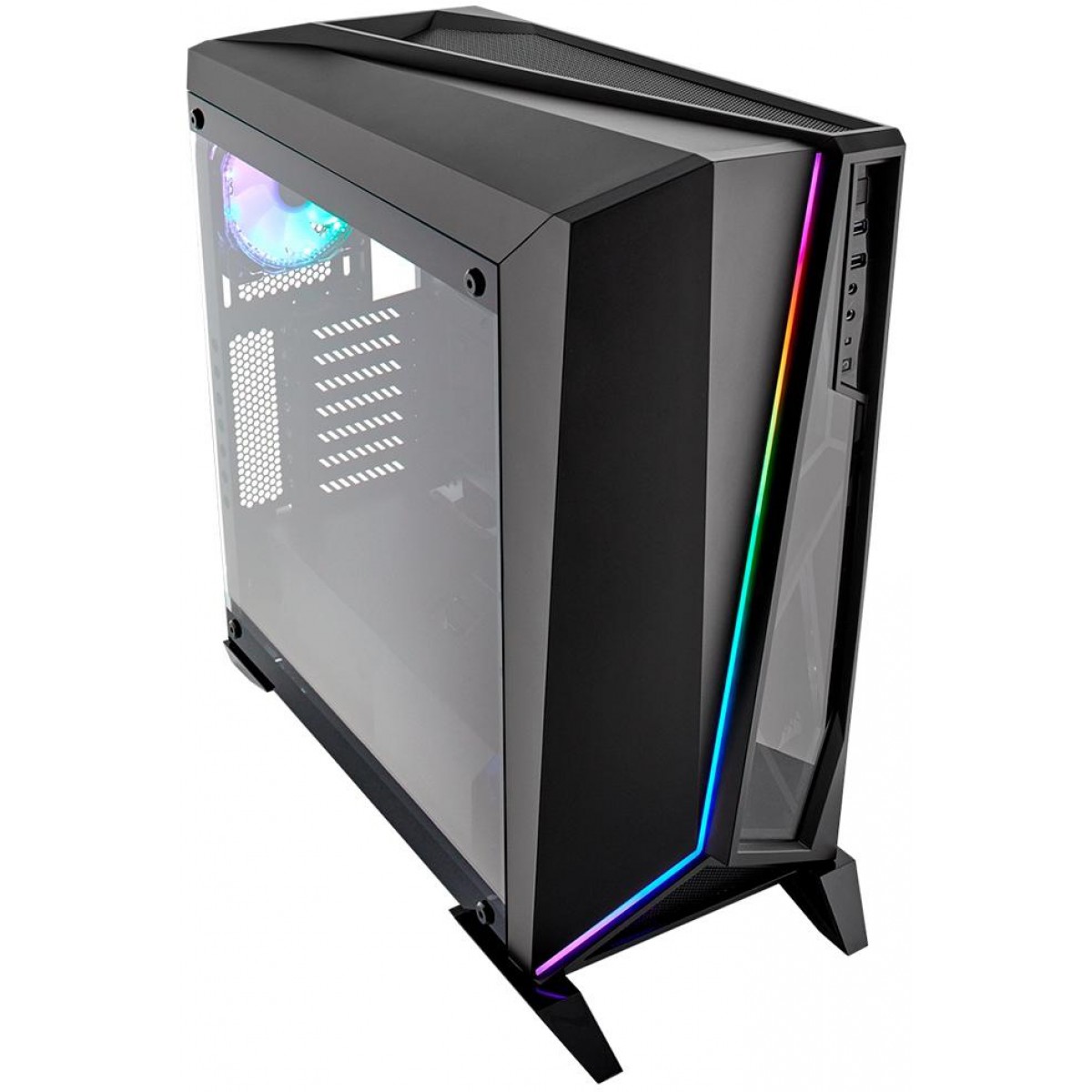 Gabinete Gamer Corsair Carbide Spec-Omega RGB, Mid Tower, Vidro Temperado, Black, Sem Fonte, CC-9011140-WW
