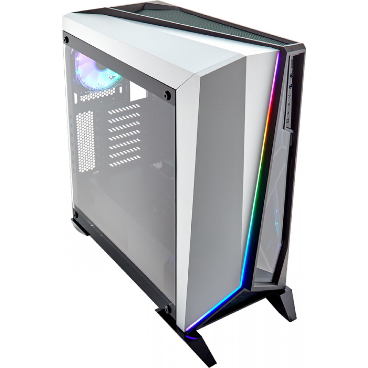 Gabinete Gamer Corsair Carbide Spec-Omega RGB, Mid Tower, Com 2 Fans, Vidro Temperado, White, Sem Fonte, CC-9011141-WW