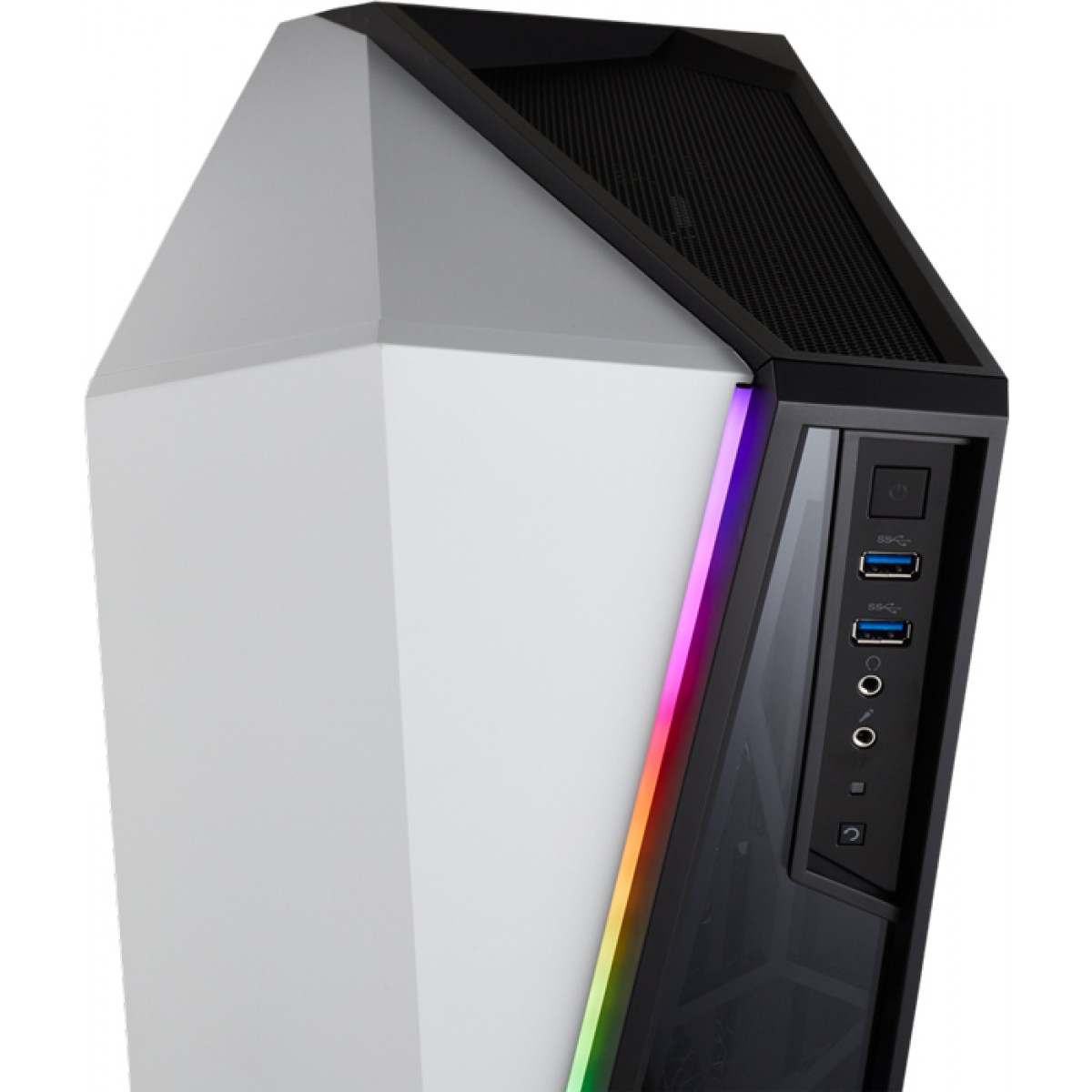 Gabinete Gamer Corsair Carbide Spec-Omega RGB, Mid Tower, Com 2 Fans, Vidro Temperado, White, Sem Fonte, CC-9011141-WW
