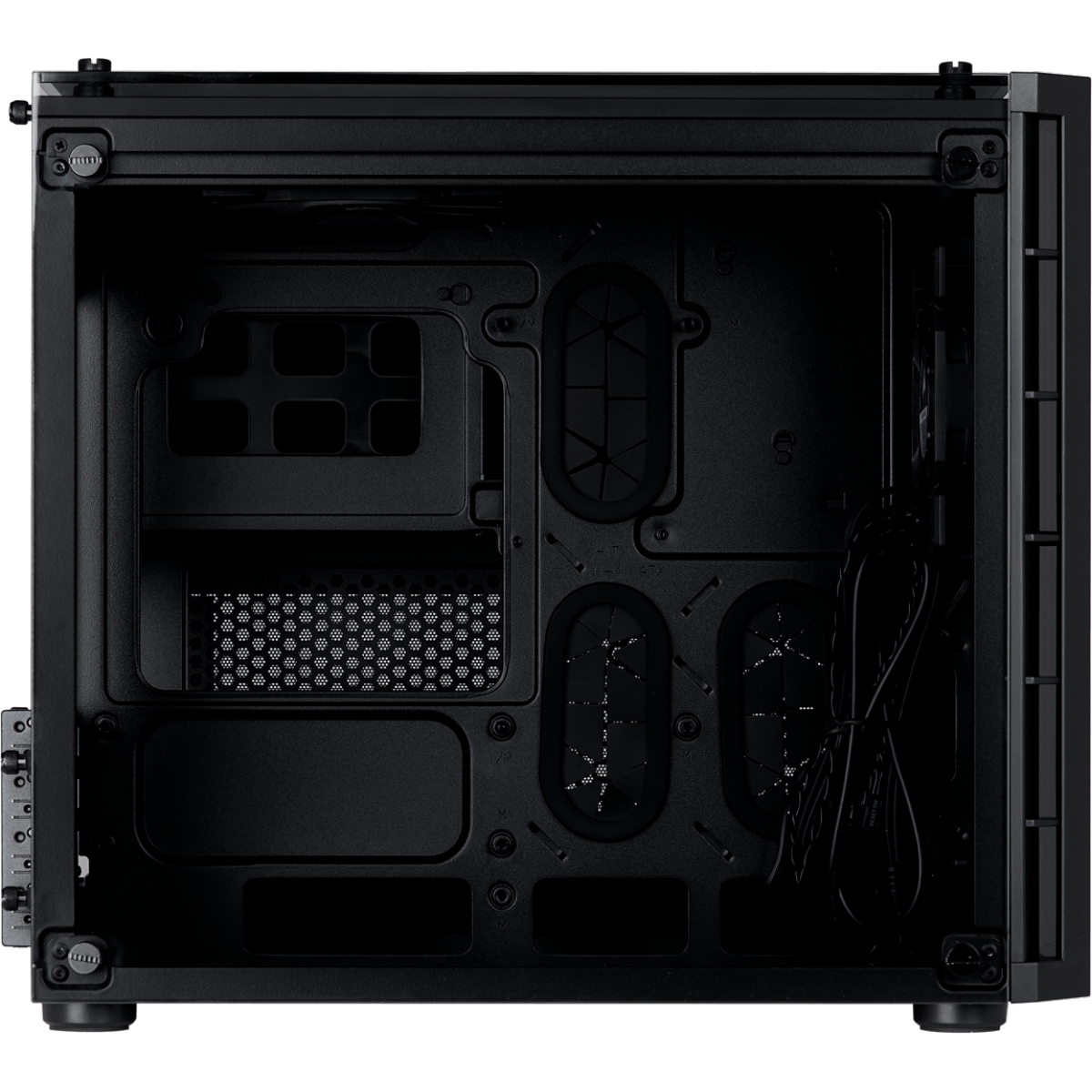 Gabinete Gamer Corsair Crystal 280x, Mini Tower, Sem Fan, Vidro Temperado, Black, Sem Fonte, CC-9011134-WW