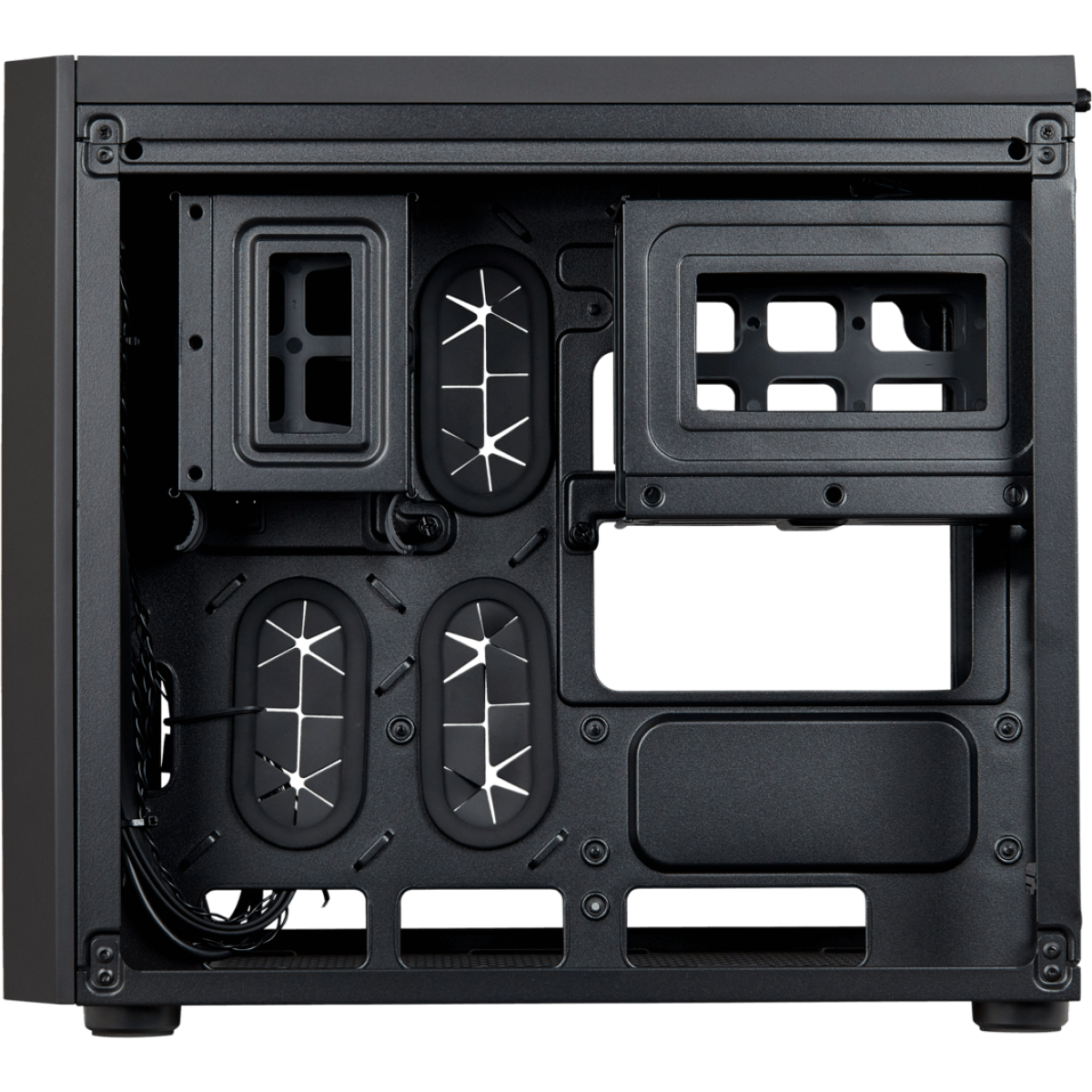 Gabinete Gamer Corsair Crystal 280x, Mini Tower, Sem Fan, Vidro Temperado, Black, Sem Fonte, CC-9011134-WW