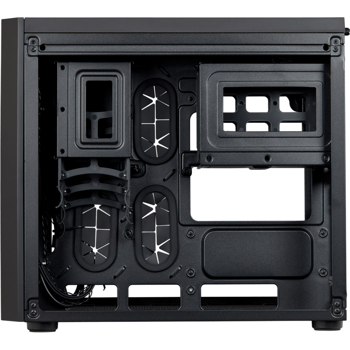 Gabinete Gamer Corsair Crystal 280x, Mini Tower, Sem Fan, Vidro Temperado, Black, Sem Fonte, CC-9011134-WW