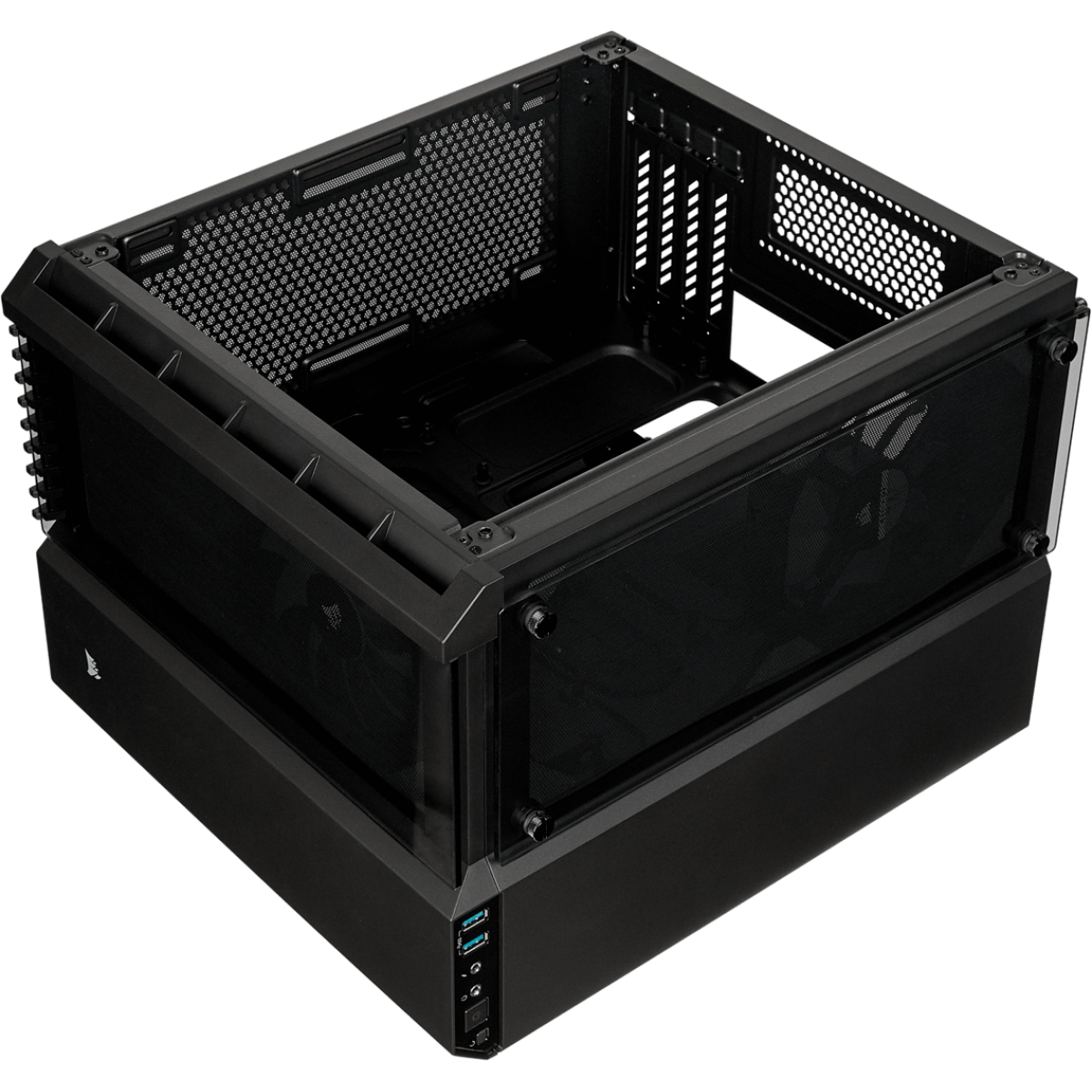 Gabinete Gamer Corsair Crystal 280x, Mini Tower, Sem Fan, Vidro Temperado, Black, Sem Fonte, CC-9011134-WW