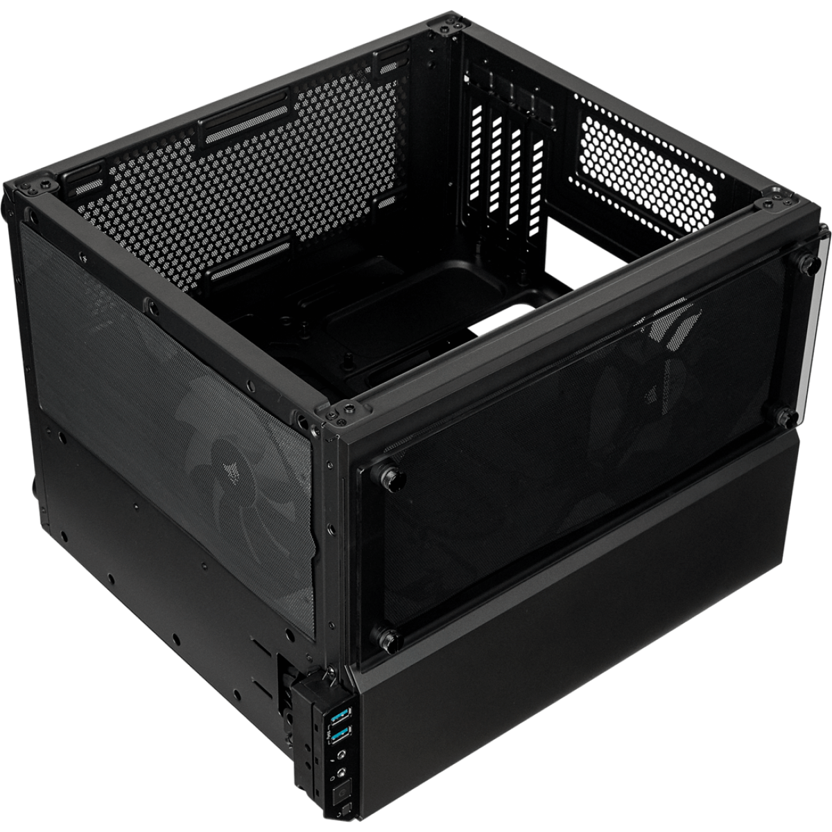 Gabinete Gamer Corsair Crystal 280x, Mini Tower, Sem Fan, Vidro Temperado, Black, Sem Fonte, CC-9011134-WW