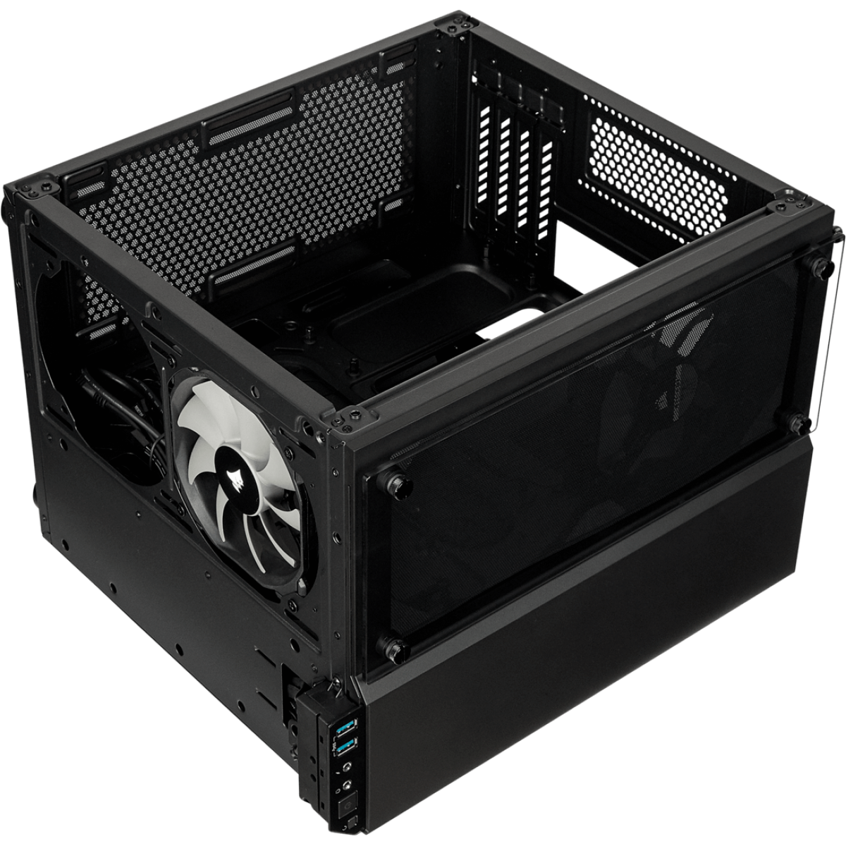 Gabinete Gamer Corsair Crystal 280x, Mini Tower, Sem Fan, Vidro Temperado, Black, Sem Fonte, CC-9011134-WW