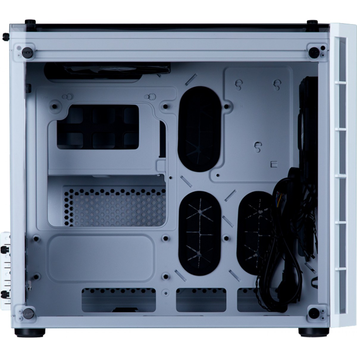 Gabinete Gamer Corsair Crystal 280x, Mini Tower, Vidro Temperado, White, Sem Fonte, CC-9011136-WW