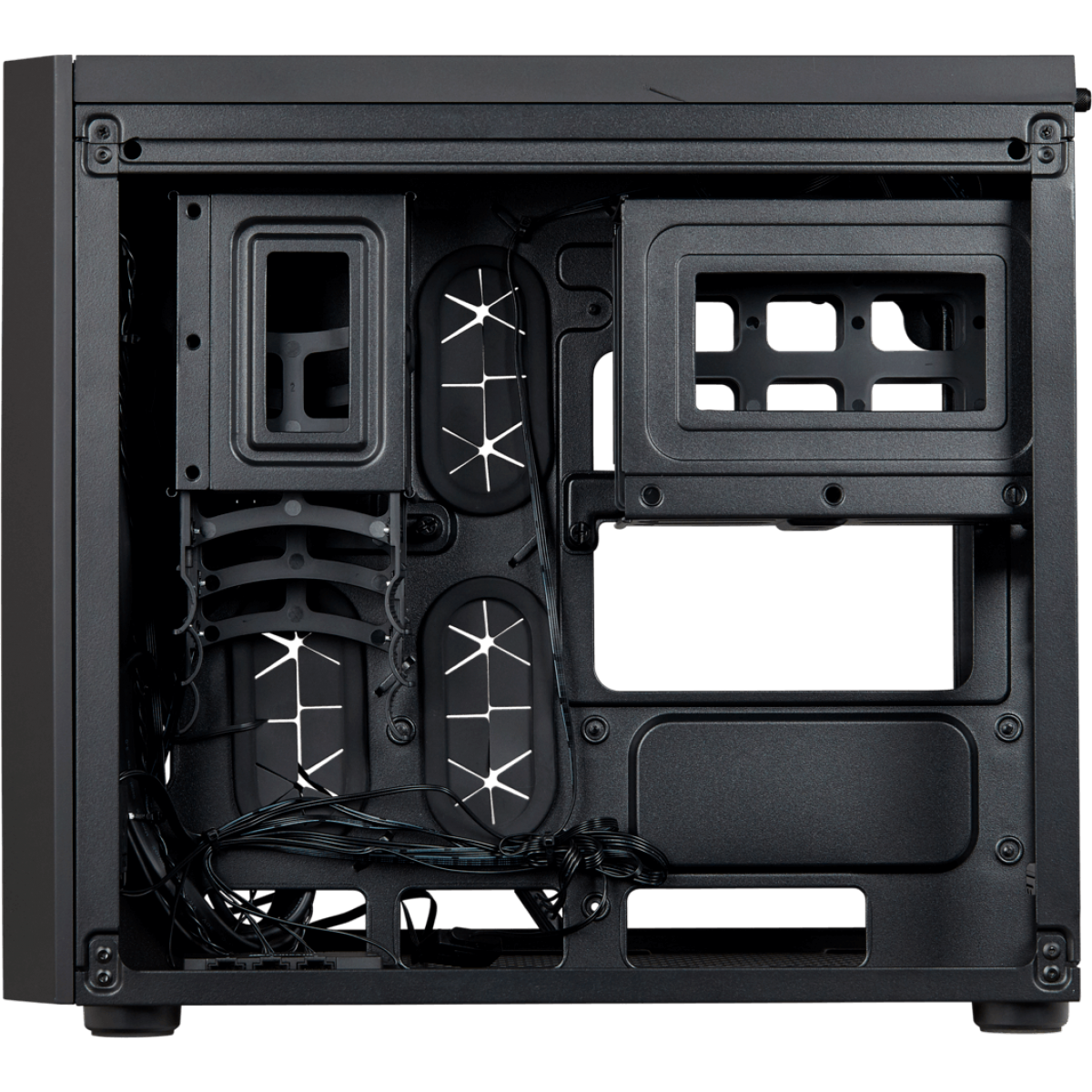 Gabinete Gamer Corsair Crystal 280x RGB, Mini Tower, Sem Fan, Vidro Temperado, Black, Sem Fonte, CC-9011135-WW