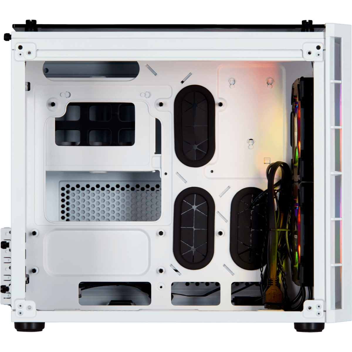 Gabinete Gamer Corsair Crystal 280x RGB, Mini Tower, Vidro Temperado, White, Sem Fonte, CC-9011137-WW