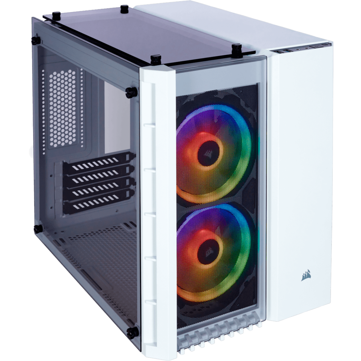Gabinete Gamer Corsair Crystal 280x RGB, Mini Tower, Vidro Temperado, White, Sem Fonte, CC-9011137-WW
