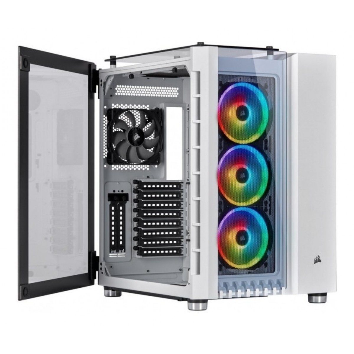 Gabinete Gamer Corsair Crystal 680x RGB, Full Tower, Vidro Temperado, White, Sem Fonte, Com 4 Fans, CC-9011169-WW