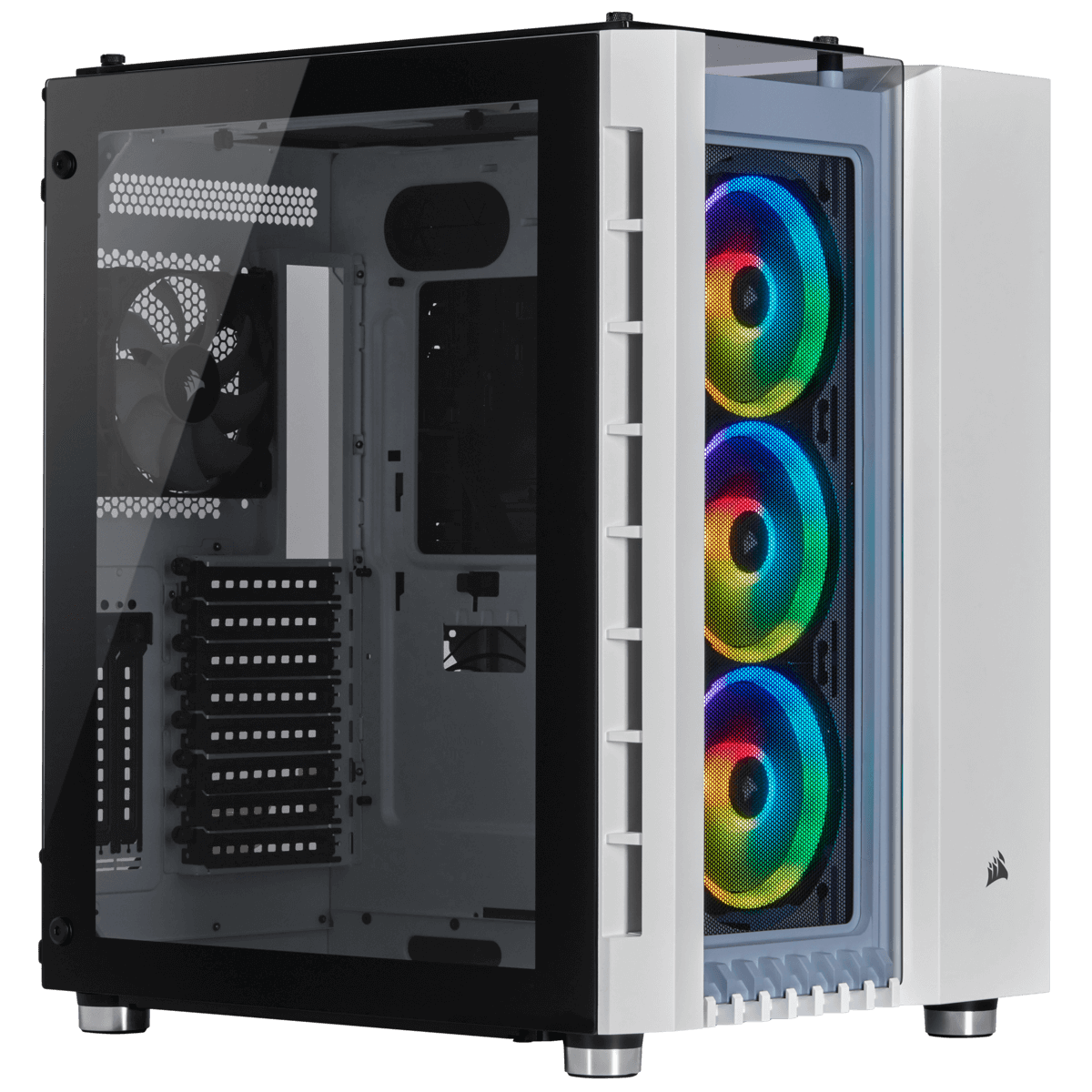 Gabinete Gamer Corsair Crystal 680x RGB, Full Tower, Vidro Temperado, White, Sem Fonte, Com 4 Fans, CC-9011169-WW