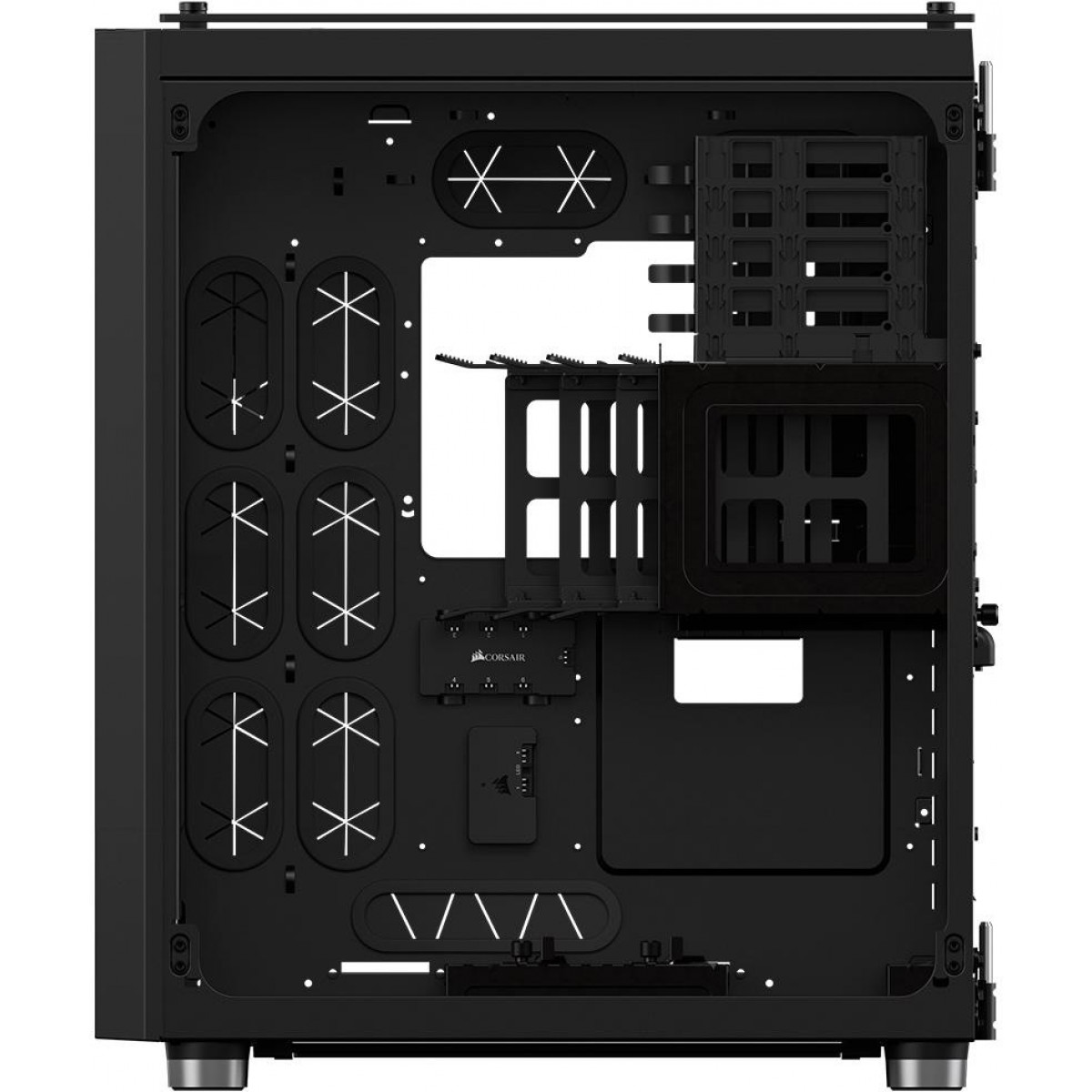 Gabinete Gamer Corsair Crystal 680x RGB, Full Tower, Vidro Temperado, Com 4 Fans, Black, Sem Fonte, CC-9011168-WW