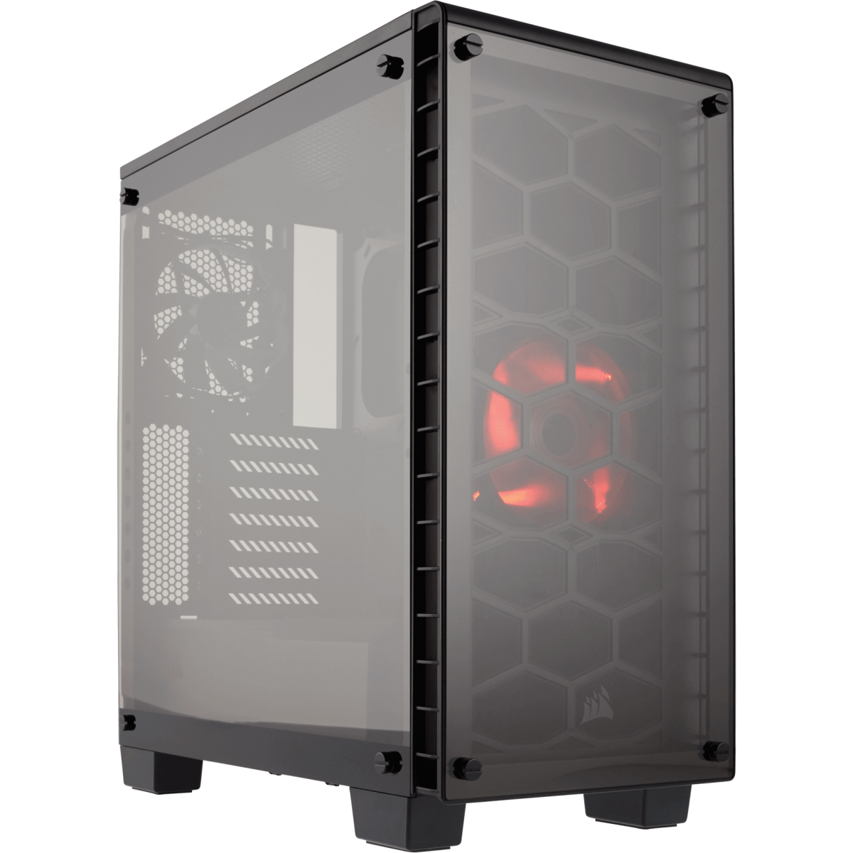 Gabinete Gamer Corsair Crystal 460X, Mid Tower, Com 2 Fans, Vidro Temperado, Black Sem Fonte, CC-9011099-WW