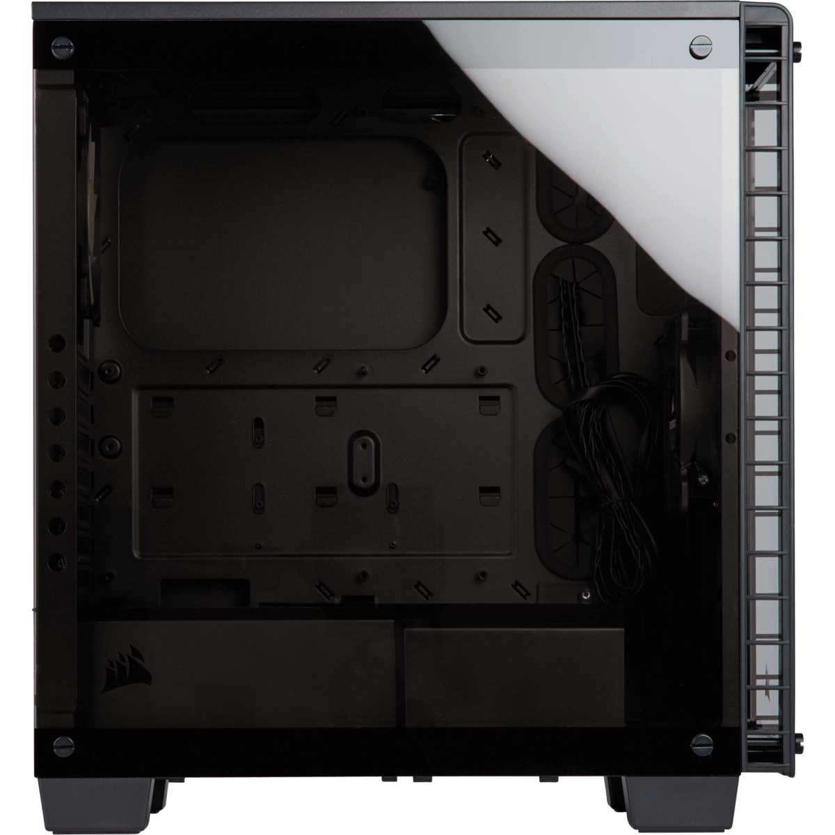 Gabinete Gamer Corsair Crystal 460X, Mid Tower, Com 2 Fans, Vidro Temperado, Black Sem Fonte, CC-9011099-WW