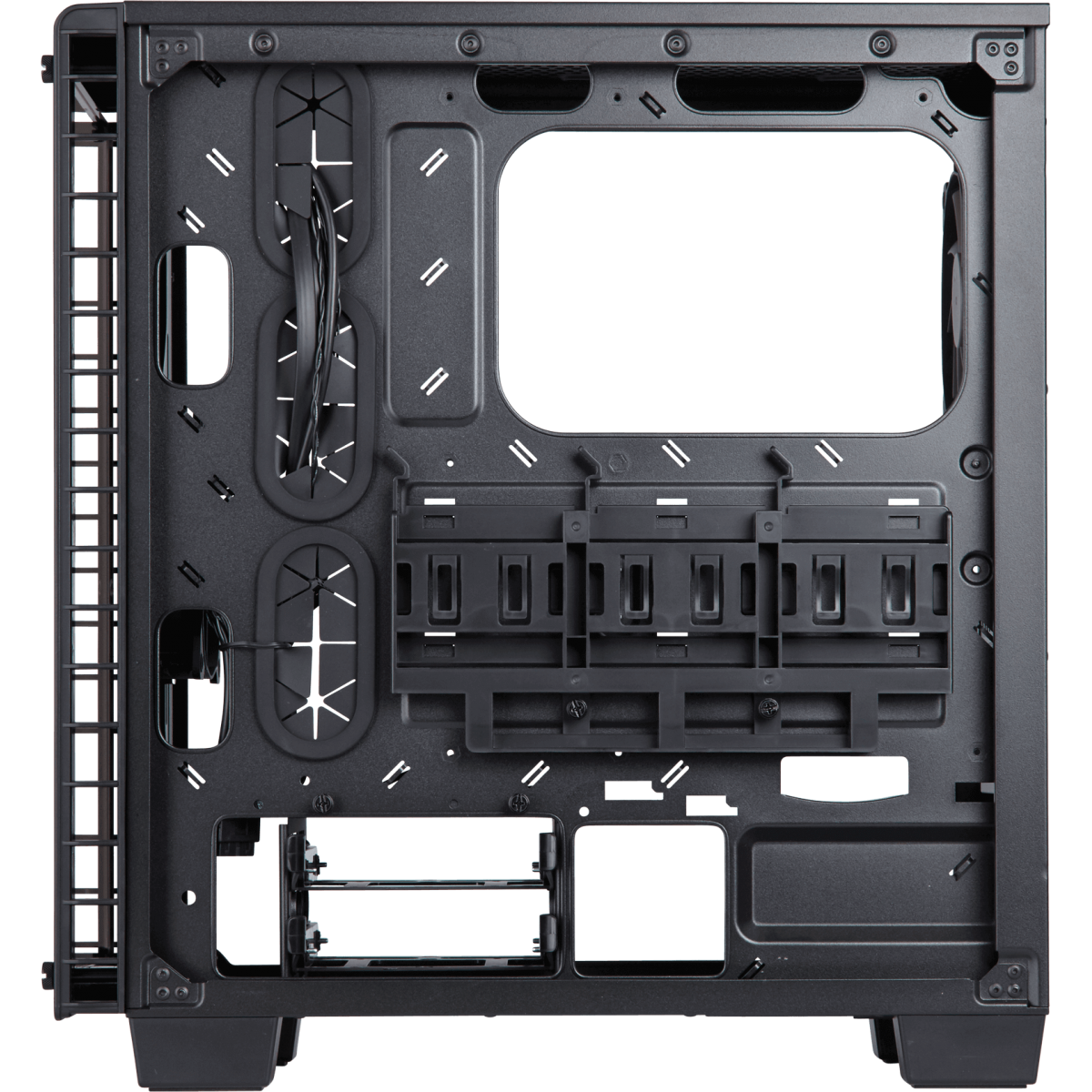 Gabinete Gamer Corsair Crystal 460X, Mid Tower, Com 2 Fans, Vidro Temperado, Black Sem Fonte, CC-9011099-WW