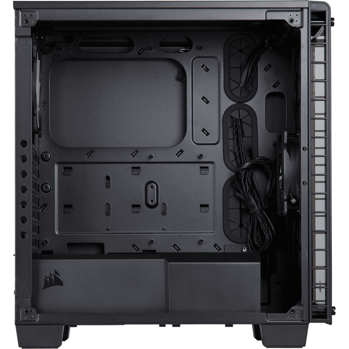 Gabinete Gamer Corsair Crystal 460X, Mid Tower, Com 2 Fans, Vidro Temperado, Black Sem Fonte, CC-9011099-WW
