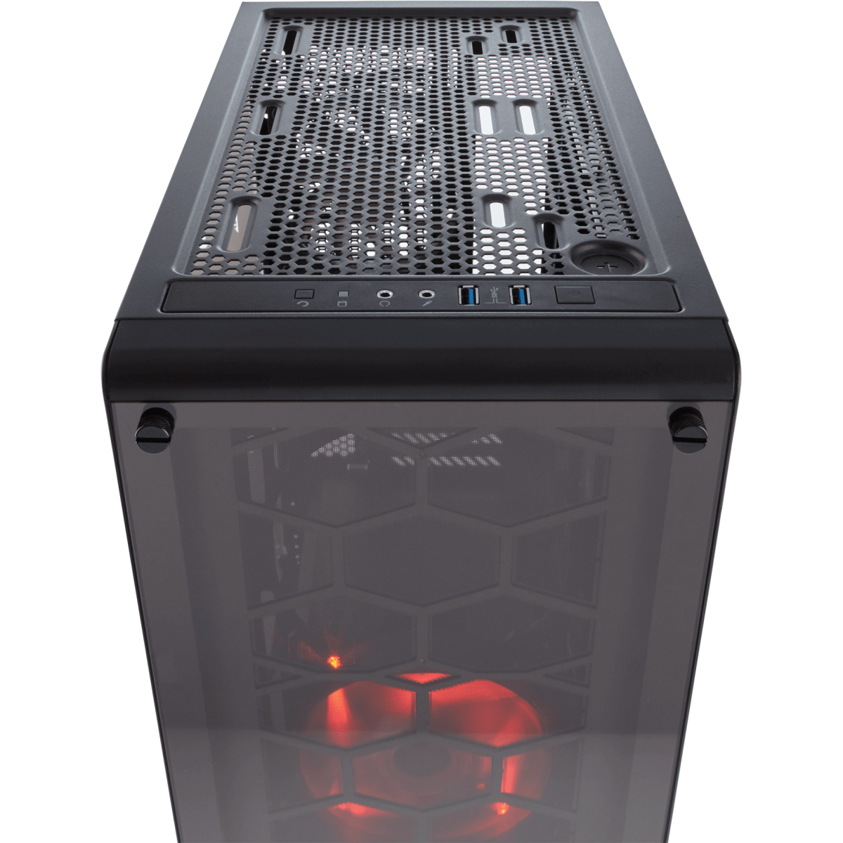 Gabinete Gamer Corsair Crystal 460X, Mid Tower, Com 2 Fans, Vidro Temperado, Black Sem Fonte, CC-9011099-WW