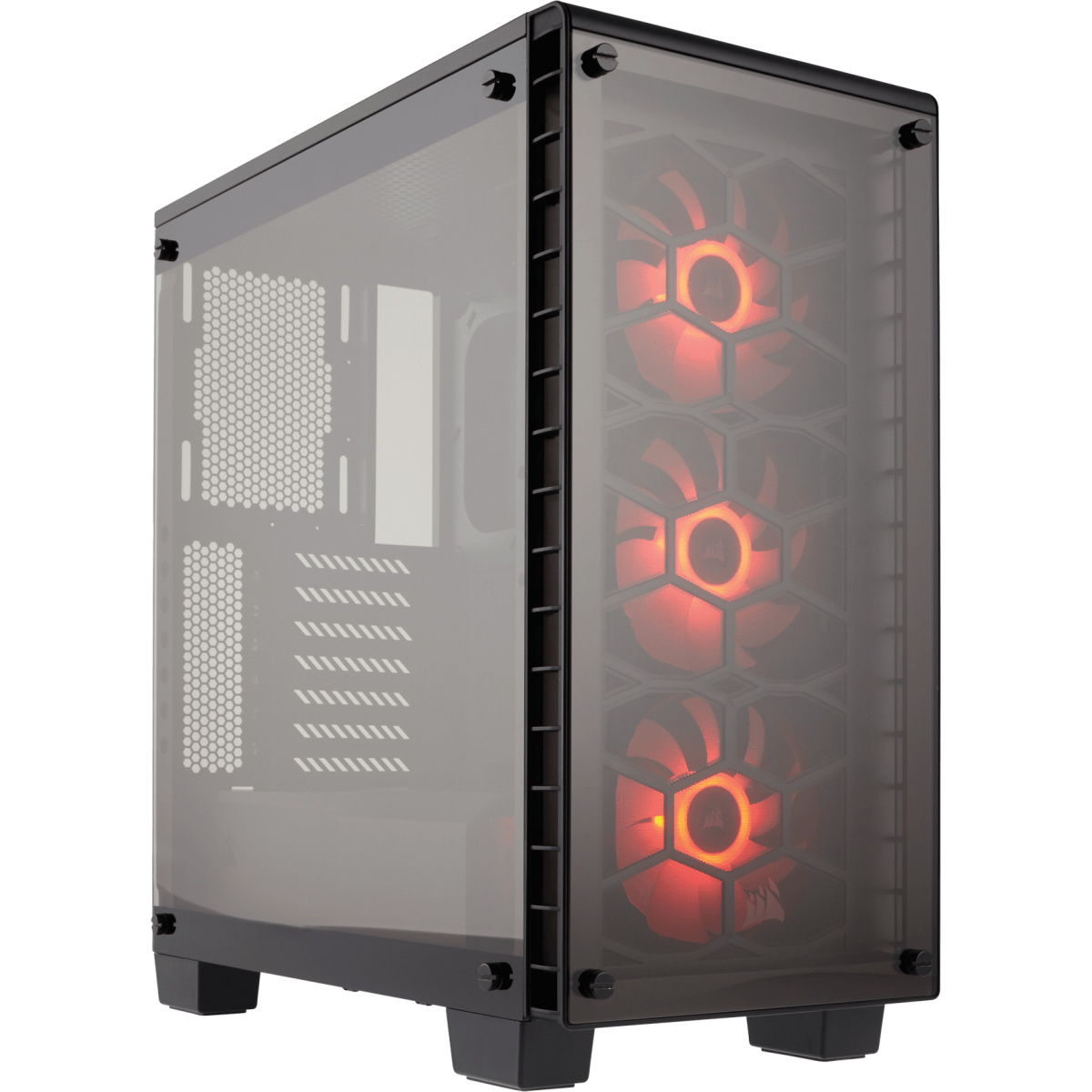 Gabinete Gamer Corsair Crystal 460X RGB, Mid Tower, Com 3 Fans, Vidro Temperado, Black, Sem Fonte, CC-9011101-WW