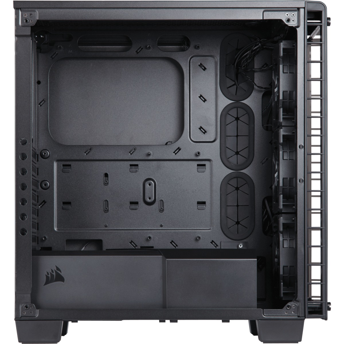 Gabinete Gamer Corsair Crystal 460X RGB, Mid Tower, Com 3 Fans, Vidro Temperado, Black, Sem Fonte, CC-9011101-WW