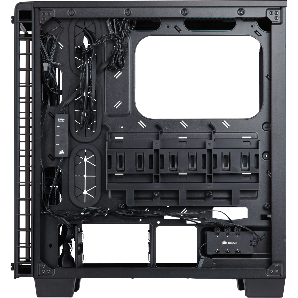 Gabinete Gamer Corsair Crystal 460X RGB, Mid Tower, Com 3 Fans, Vidro Temperado, Black, Sem Fonte, CC-9011101-WW