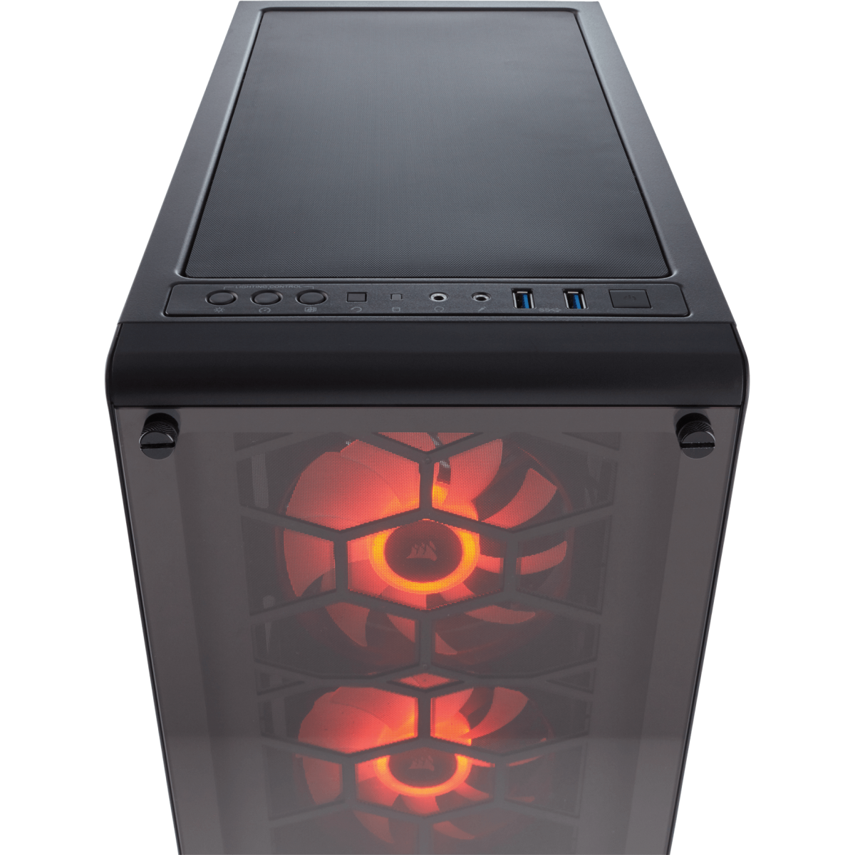 Gabinete Gamer Corsair Crystal 460X RGB, Mid Tower, Com 3 Fans, Vidro Temperado, Black, Sem Fonte, CC-9011101-WW