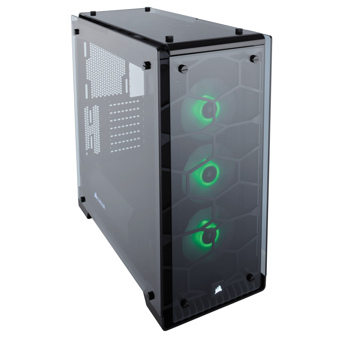 Gabinete Gamer Corsair, Crystal 570X RGB, Mid Tower, Vidro Temperado, Black, Sem Fonte, Com 3 Fans, CC-9011098-WW