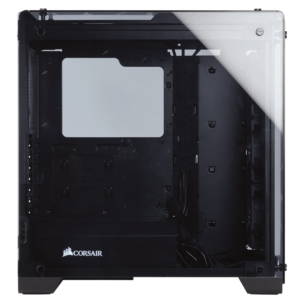 Gabinete Gamer Corsair, Crystal 570X RGB, Mid Tower, Vidro Temperado, Black, Sem Fonte, Com 3 Fans, CC-9011098-WW