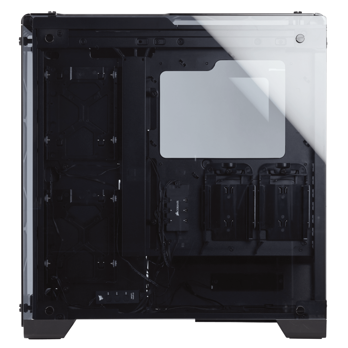 Gabinete Gamer Corsair, Crystal 570X RGB, Mid Tower, Vidro Temperado, Black, Sem Fonte, Com 3 Fans, CC-9011098-WW