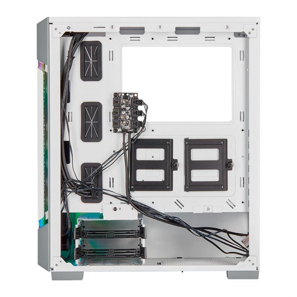 Gabinete Gamer Corsair, Icue 220T AirFlow White, Mid Tower, Vidro Temperado, ATX, White, CC-9011174-WW, Sem Fonte, Com 3 Fans