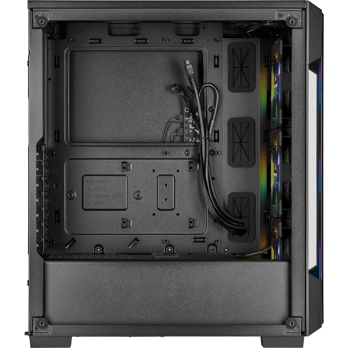 Gabinete Gamer Corsair iCue 220T, Mid Tower, Com 3 Fans, Vidro Temperado, Black, Sem Fonte, CC-9011190-WW