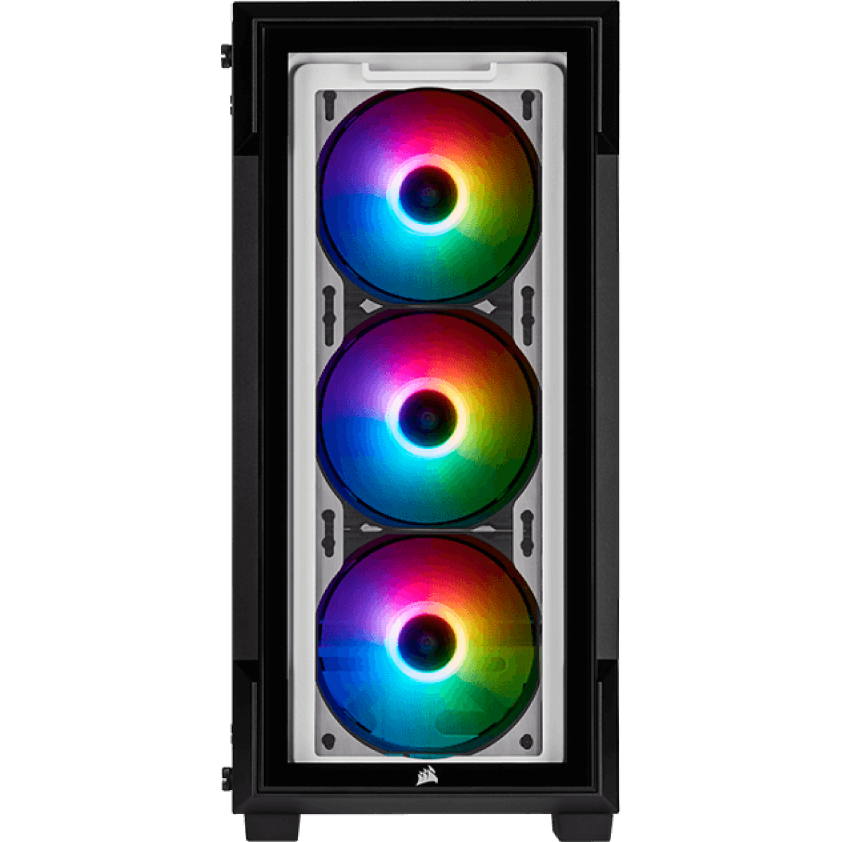 Gabinete Gamer Corsair, iCue 220T, Mid Tower, Vidro Temperado, White, Sem Fonte, Com 3 Fans, CC-9011191-WW