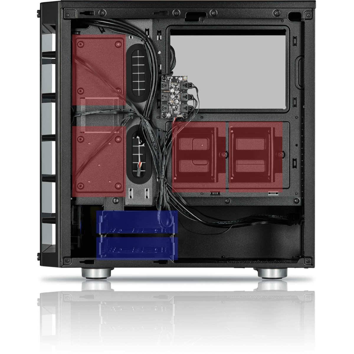 Gabinete Gamer Corsair iCue 465X, Mid Tower, Com 3 Fans, Vidro Temperado, Black, Sem Fonte, CC-9011188-WW