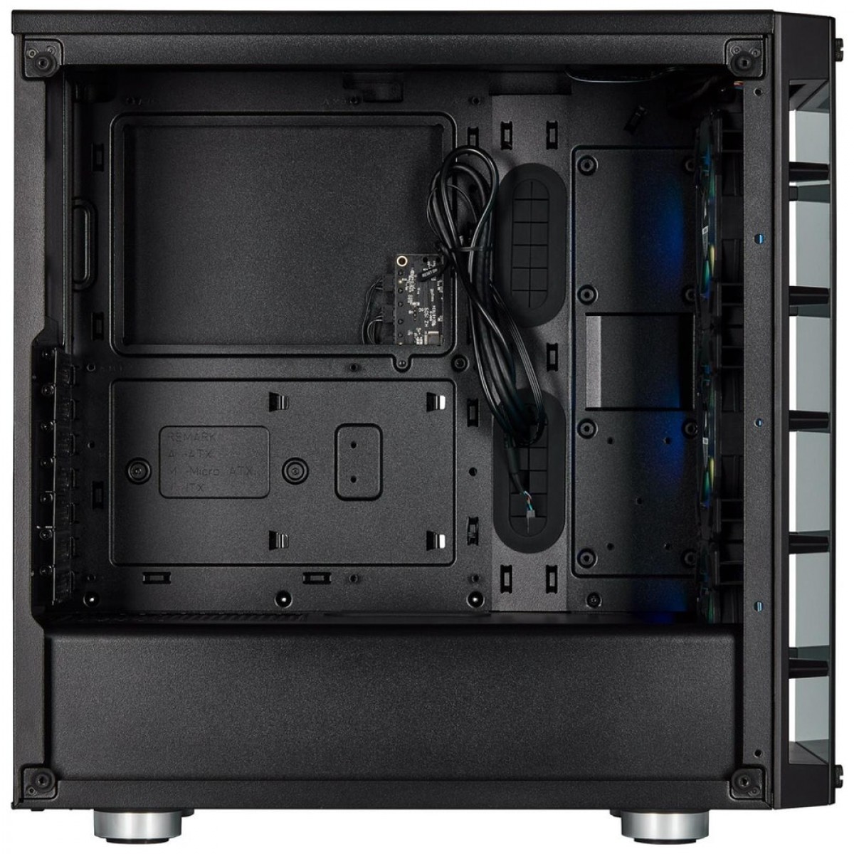 Gabinete Gamer Corsair iCue 465X, Mid Tower, Com 3 Fans, Vidro Temperado, Black, Sem Fonte, CC-9011188-WW