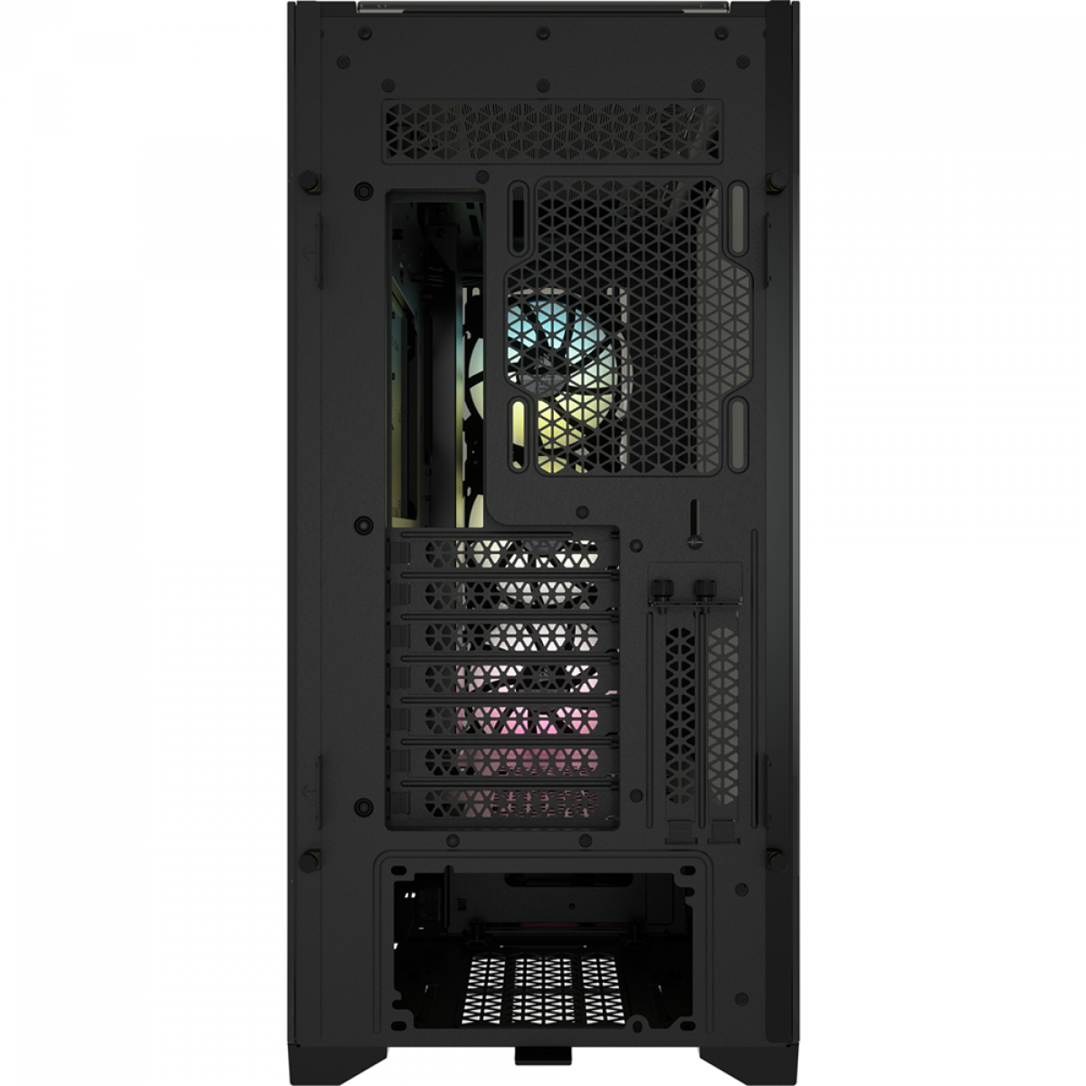 Gabinete Gamer Corsair iCUE 5000X RGB, Mid Tower, Vidro Temperado, Black, ATX, Sem Fonte, Com 3 Fans, CC-9011212-WW