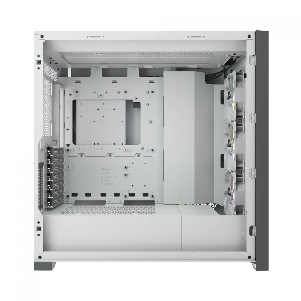 Gabinete Gamer Corsair iCUE 5000X RGB, Mid Tower, Vidro Temperado, White, ATX, Sem Fonte, Com 3 Fans, CC-9011213-WW