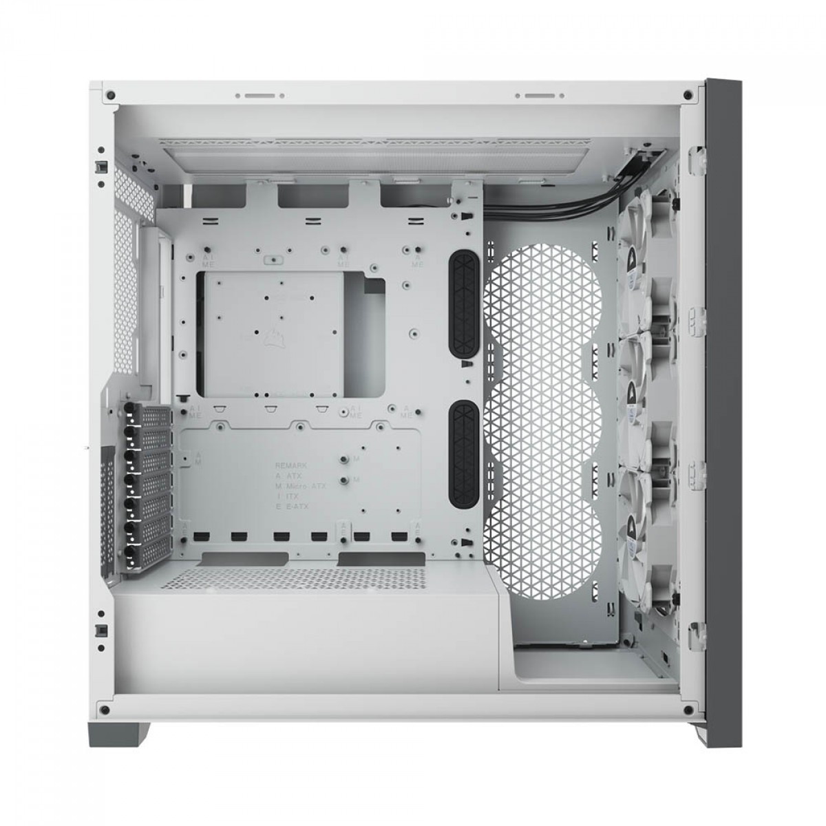 Gabinete Gamer Corsair iCUE 5000X RGB, Mid Tower, Vidro Temperado, White, ATX, Sem Fonte, Com 3 Fans, CC-9011213-WW