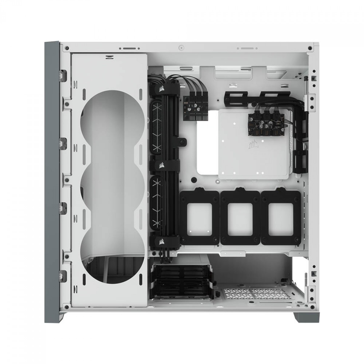 Gabinete Gamer Corsair iCUE 5000X RGB, Mid Tower, Vidro Temperado, White, ATX, Sem Fonte, Com 3 Fans, CC-9011213-WW