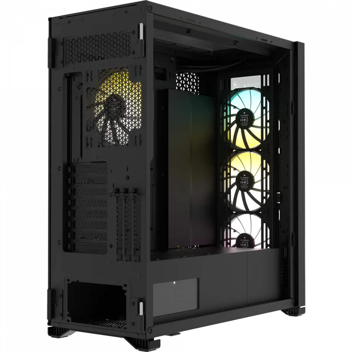 Gabinete Gamer Corsair iCUE 7000X RGB, Full Tower, Vidro Temperado, Black, ATX, Sem Fonte, Com 4 Fans, CC-9011226-WW