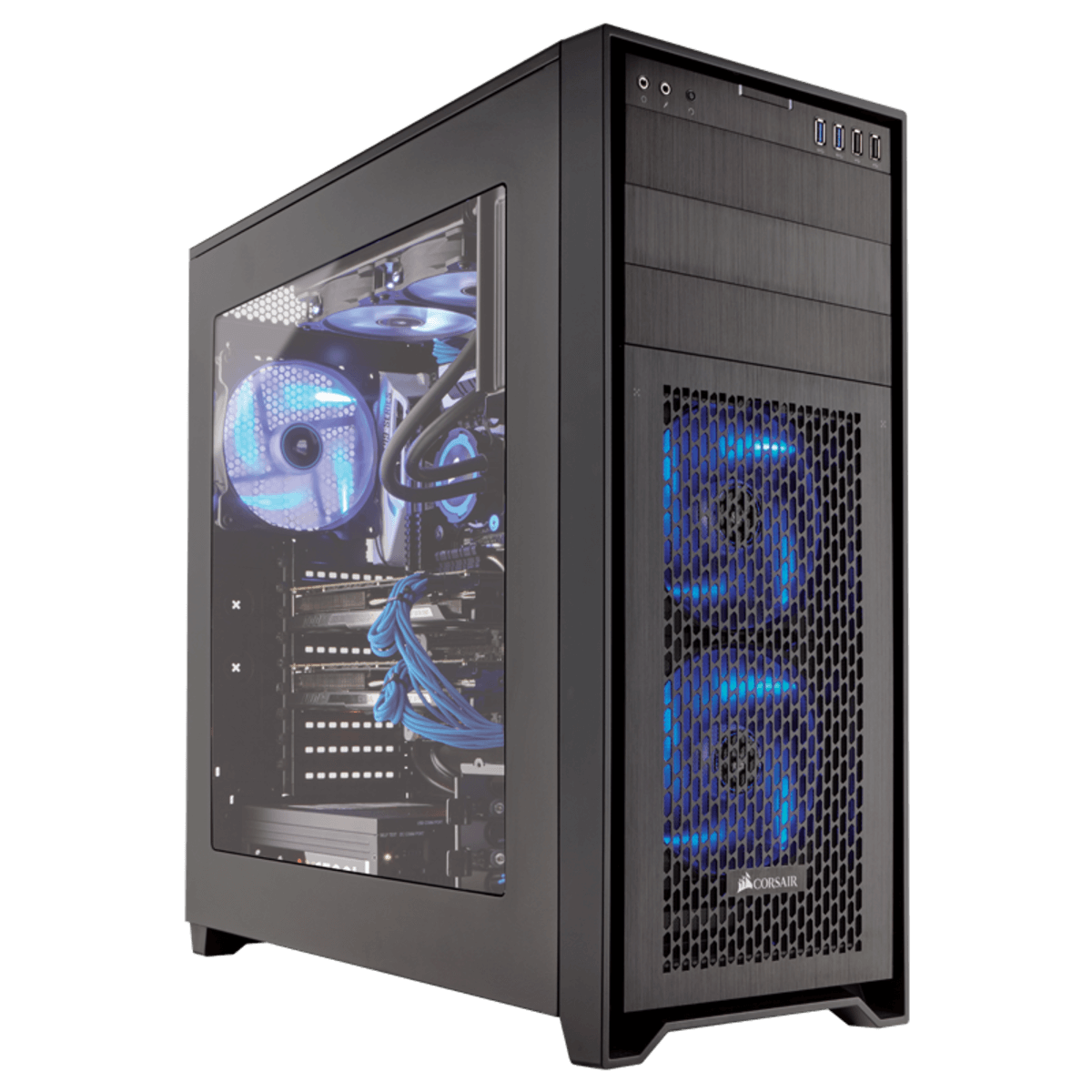 Gabinete Gamer Corsair Obsidian 750D Airflow Edition, Full Tower, Com 3 Fans, Black, Sem Fonte, CC-9011078-WW