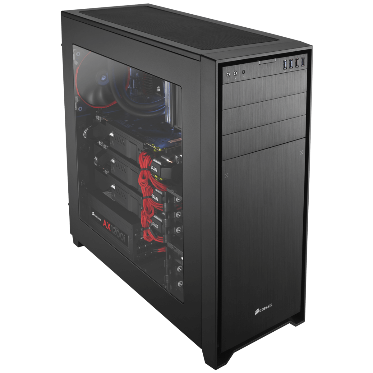 Gabinete Gamer Corsair Obsidian 750D, Full Tower, Com 3 Fan, Black, Sem Fonte, CC-9011035-WW