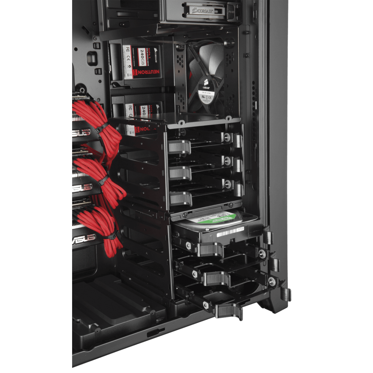 Gabinete Gamer Corsair Obsidian 750D, Full Tower, Com 3 Fan, Black, Sem Fonte, CC-9011035-WW