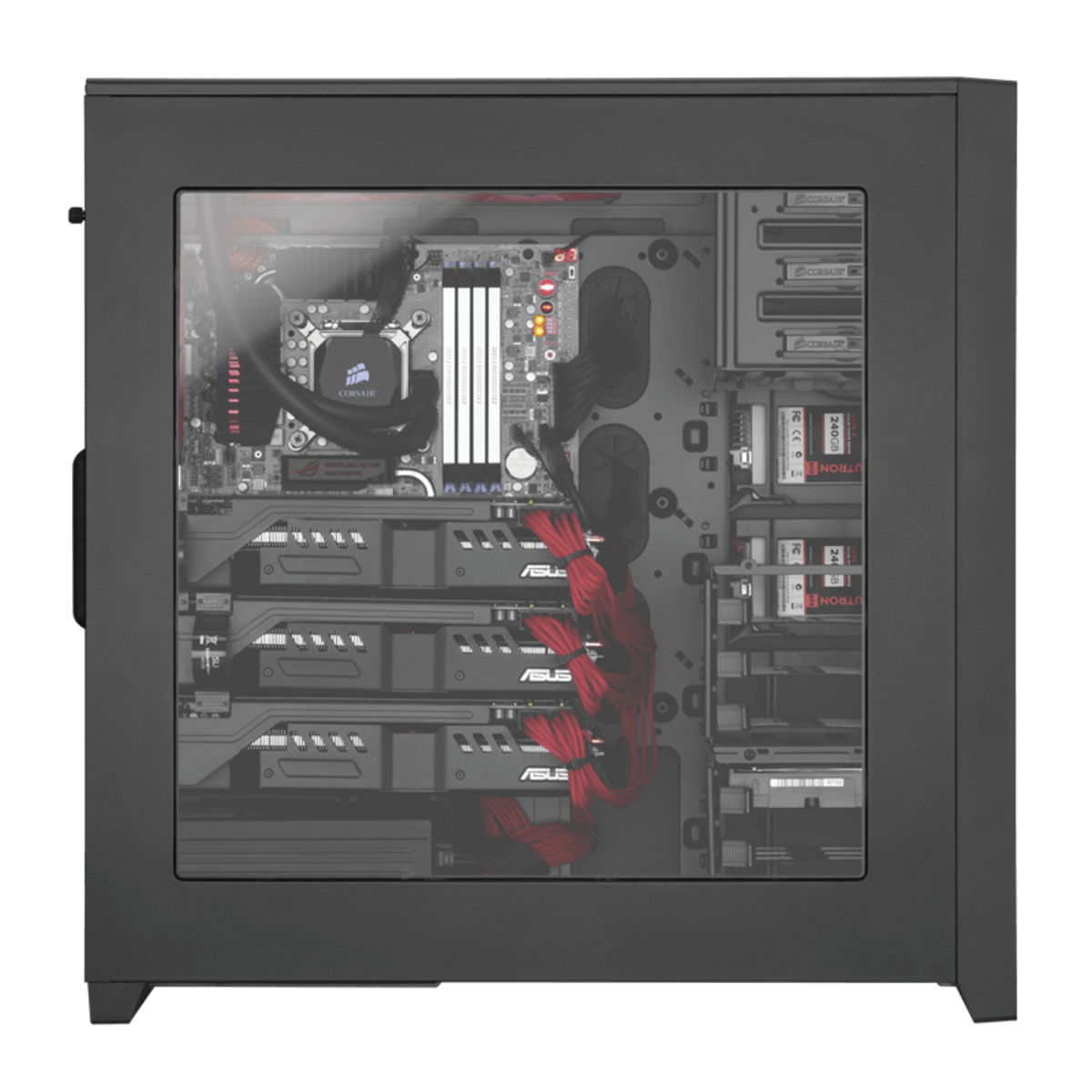 Gabinete Gamer Corsair Obsidian 750D, Full Tower, Com 3 Fan, Black, Sem Fonte, CC-9011035-WW