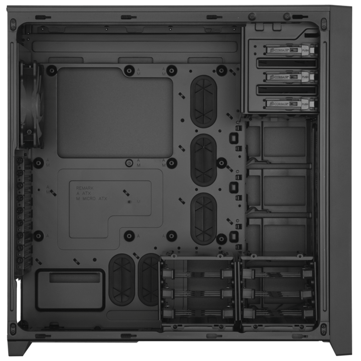 Gabinete Gamer Corsair Obsidian 750D, Full Tower, Com 3 Fan, Black, Sem Fonte, CC-9011035-WW