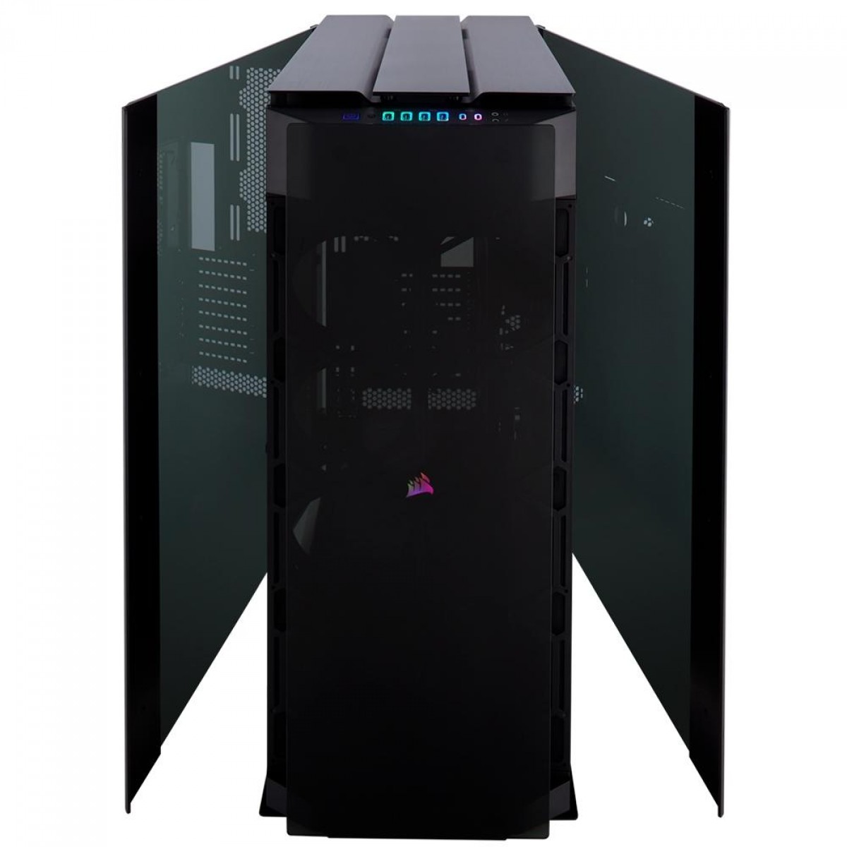 Gabinete Gamer Corsair Obsidian Series 1000D, RGB, Super Tower, Vidro temperado, Black, Sem Fonte, Sem Fan, CC-9011148-WW