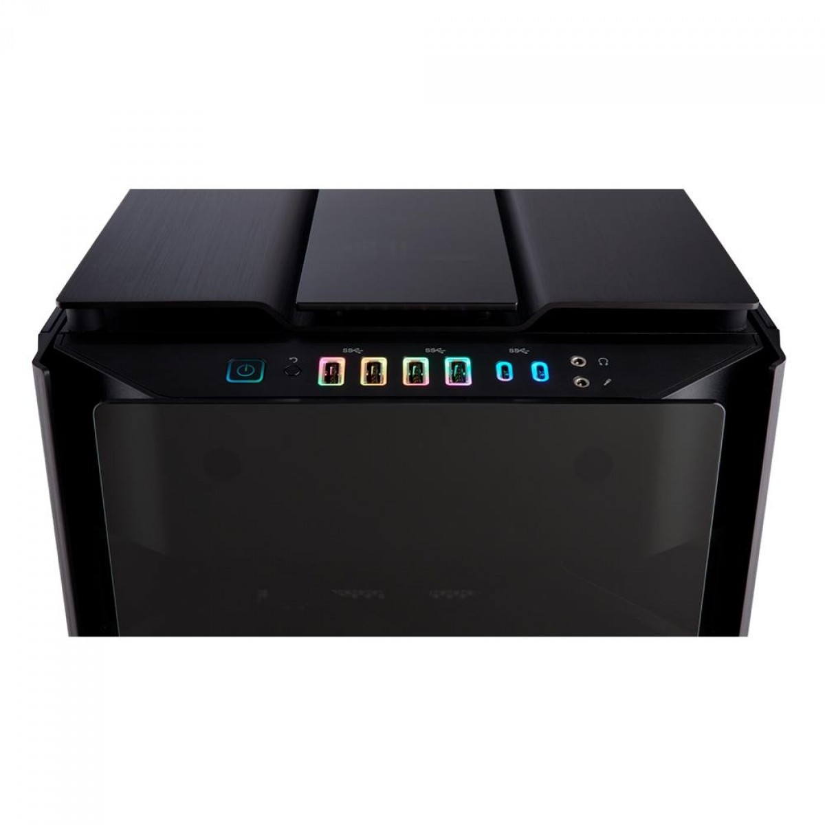 Gabinete Gamer Corsair Obsidian Series 1000D, RGB, Super Tower, Vidro temperado, Black, Sem Fonte, Sem Fan, CC-9011148-WW