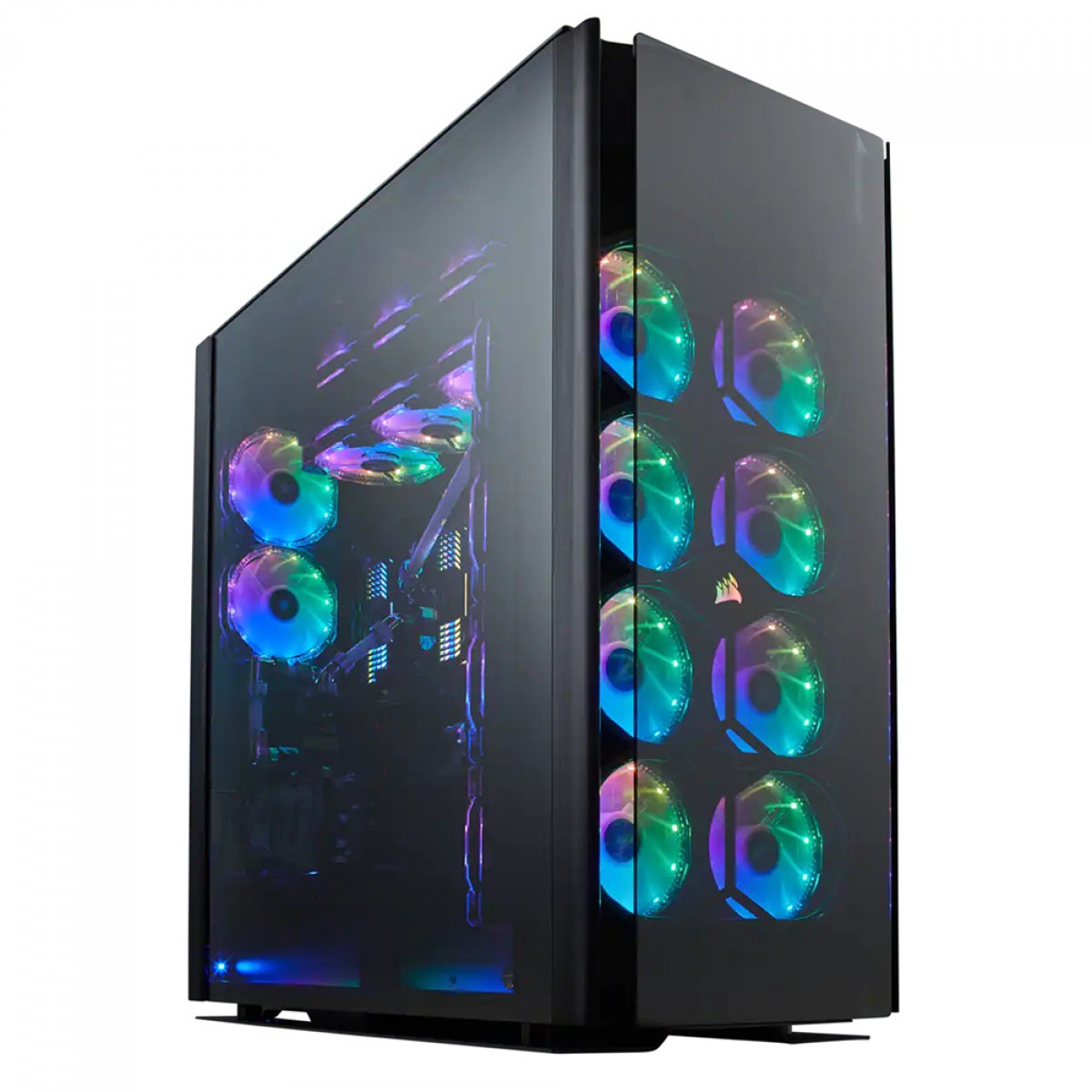 Gabinete Gamer Corsair Obsidian Series 1000D, RGB, Super Tower, Vidro temperado, Black, Sem Fonte, Sem Fan, CC-9011148-WW