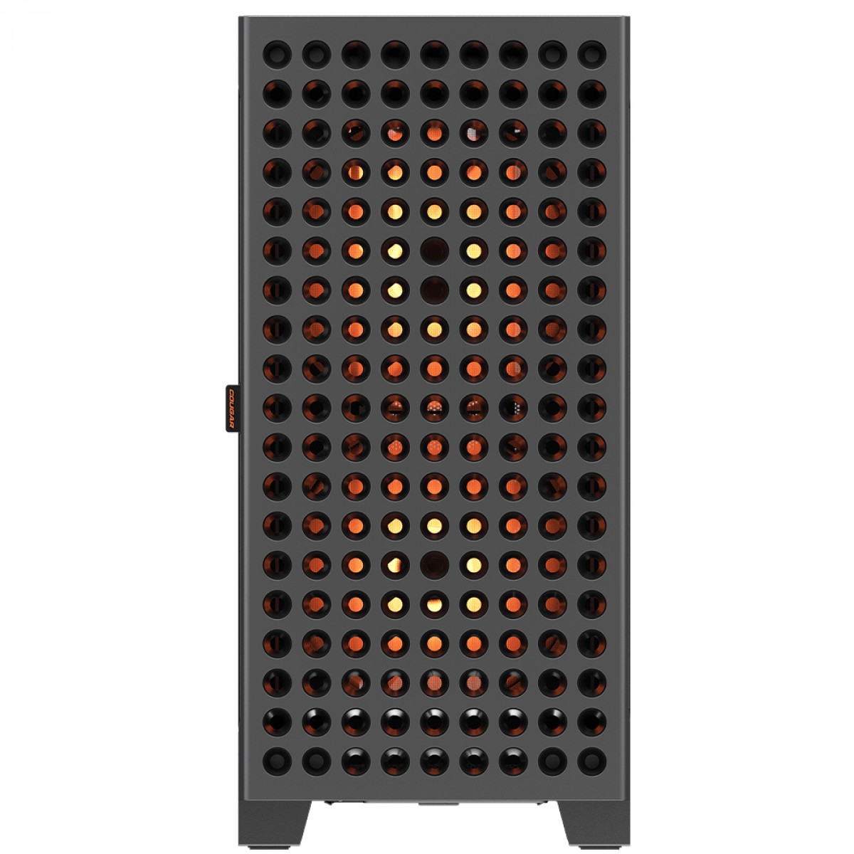 Gabinete Gamer Cougar Airface ECO RGB, Mid Tower, Vidro Temperado, E-ATX, Sem Fonte, Com 3 Fans, Preto, 385YA20.0001