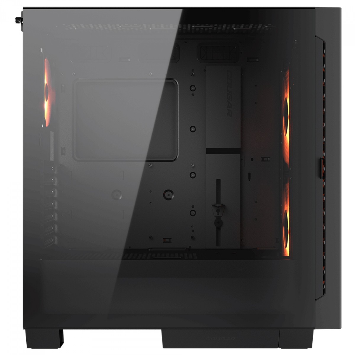 Gabinete Gamer Cougar Airface ECO RGB, Mid Tower, Vidro Temperado, E-ATX, Sem Fonte, Com 3 Fans, Preto, 385YA20.0001