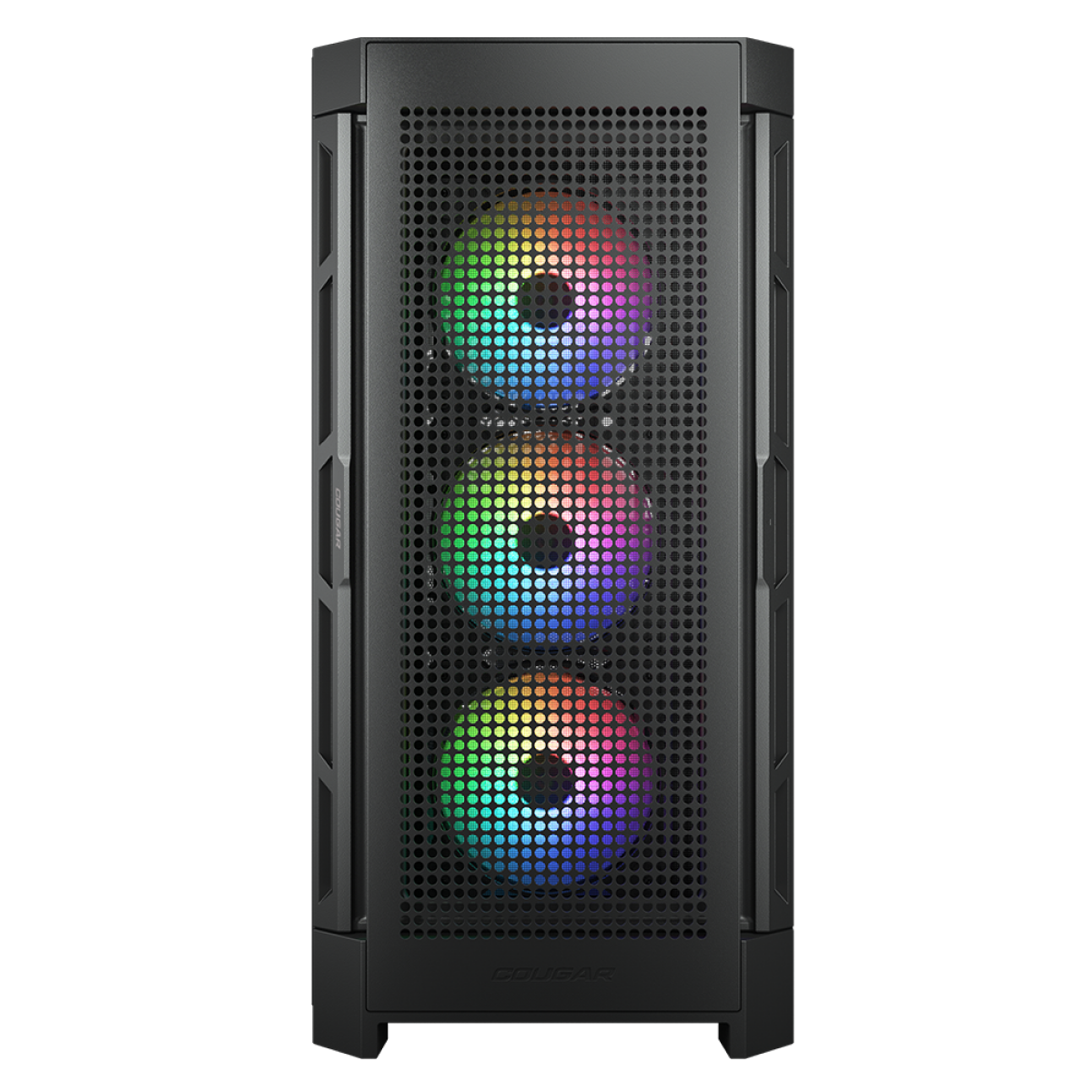 Gabinete Gamer Cougar Airface PRO RGB, Mid Tower, Vidro Temperado, E-ATX, Black, Sem Fonte, Com 4 Fans, 385AD10.0003